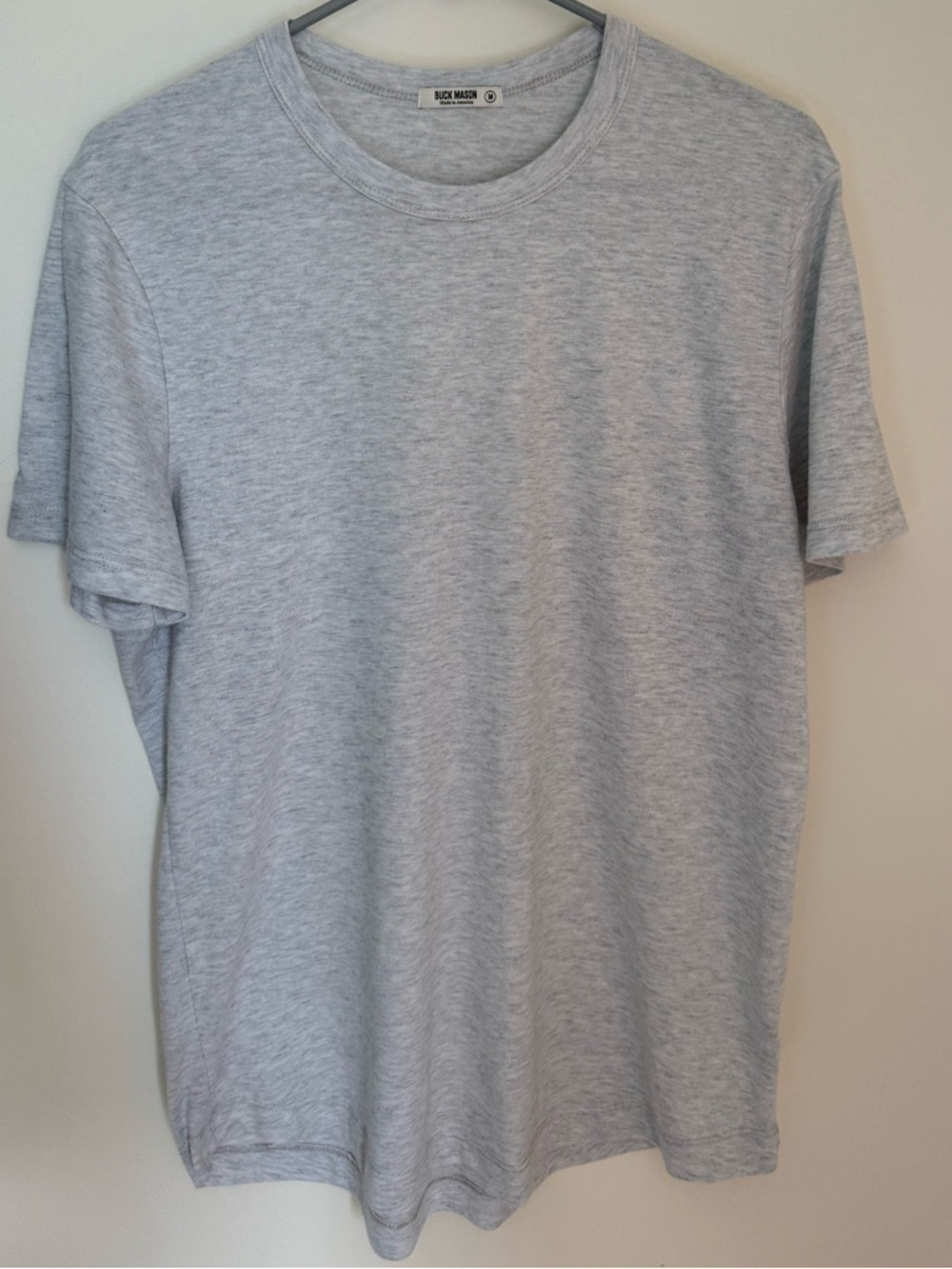 Men’s Buck Mason Light Heather Gray Crewneck Tee